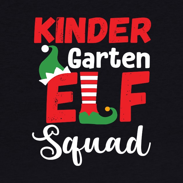 Cute Kindergarten Elf Squad Teacher Christmas by Dunnhlpp